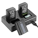 NEEWER NP-FW50交換バッテリー＆充電器セット 3パック1100mAh NP-FW50バッテリー＆トリプルスロットUSB充電器 コンパチブル ZV-E10 A7 A7R A7RII A7II A7SII A7S A7RII A6300 A6400 A6500 RX10