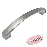 Cosmas ® 616 – 128snサテンニッケルモダンキャビネットハードウェアアーチハンドルプル – 5 "インチ( 128 mm )穴中心 – 10パック