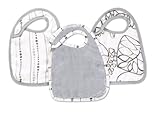aden + anais silky soft snap bib 3 pack, moonlight by aden + anais