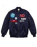 【マツダ公式】ザ・ロードスター・ストーリー#4／ワッペンスタイルMA-1ジャケット／ND (L, ネイビー)