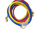 エアコン ガス チャージ ホース R 410 R32 用 5/16 フレア ３色 セット 150 cm a