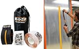 RE-U-ZIP® 高耐久再利用可能ダストバリアジッパー | スターターキット | 特許取得済みフック&ループシステム | コストパフォーマンス&信頼性 | ロック可能な安全機能