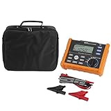 Akozon接地抵抗テスターデジタルメガホンデジタルおよびアナログディスプレイ0.01MΩ-100GΩ2500V絶縁抵抗テスターメガー自動計量 - AC　DC電圧テスター - 自動放電タイミング機能