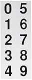 TRUSCO(トラスコ) 数字ステッカー 50×50 「0~9」連番 白 1枚入 TSN-50-10