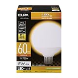 エルパ (ELPA) LED電球 ボール球形 G95 (口金E26 / 60W形 / 電球色) 5年保証 / 電球 (LDG7L-G-G2104)