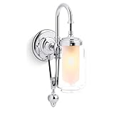 Kohler k-72581アーティファクトシングルライト4 – 1 / 8 "ワイドバスルームSconce Adjustabl、 K-72581-CP