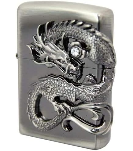 Amazon.co.jp: ZIPPO(ジッポー) ライター ZYA 龍サイドメタル DS-BS 