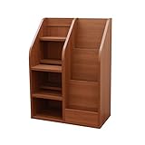 白井産業 【SHIRAI】 ブックシェルフ マガジンラック ダークブラウン ディスプレイ機能 A4サイズ対応 文庫本対応 リベルア LIB-8055BS DK