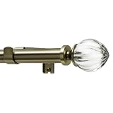 Levolor 43984743 Flutedアクリルロッドセット、、36-to-66-inch幅、直径3 / 4インチ真鍮光沢