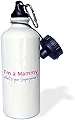 ローズWB _ 193740 _ 1 I ' m a Mammy What 's Yourスーパーパワーホットピンク面白いギフトのおばあちゃんスポーツウォーターボトル、21オンス、ホワイト