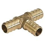 ワット真鍮& Tubular LF p-340 3 /8 x 3 /8 x 3 /8インチ真鍮バーブPex Tee 3/8-Inch x 3/8-Inch x 3/8-Inch UC360LFA 1