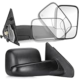 PZ 運転席と助手席側牽引ミラー 給電式加熱ブラック 1998-2002年式のダッジ交換用 ラム1500 2500 3500用