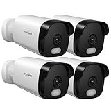 LaView 防犯カメラ 屋外 4個パック ホワイト 3K