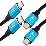 WLGQ usb c ケーブル 40Gbps データ転送 240W電源 タイプc ケーブル,Thunderbolt 4 Thunderbolt 3 対応 USB-C 3.2 Gen 2 thunderbolt 4 ケーブル - 1フィート(0.3m)-2本入り