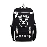 韓流グッズ BIGBANG TOP GD SOL VI D-LITE MADE ビッグバン ファッション 可愛 10周年記念 バッグ リュックサック (ブラック)