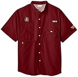 Florida State SeminolesガーネットColumbia Bonehead釣りシャツ L レッド
