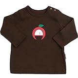 Anna Nicola(アンナニコラ) ベビー用長袖カラフルTシャツ りんごプリント【ロンＴ】 (90cm, ブラウン)