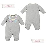 【カバーオール】リボンモチーフカバーオールＯＷ＆ＧＹ (80ｃｍ, 杢グレー)