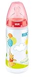 NUK First Choice Plus Winnie the Pooh Silicone Teat Bottle (300 ml, 0-6 Months, Red) by NUK