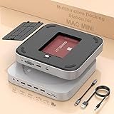 ハードドライブエンクロージャ付きMacミニドック、12イン1 Mac Mini ドッキングステーション HDMI VGA SSD/HDD USB3.0 USB 2.0 TF&SD、ビデオ/オーディオジャック Mac Mini、M2 Mac Studio用 Mac Mini M2 / M1用