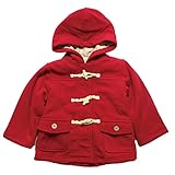 【SiShuNon/シシュノン】フリースダッフルコート ベビー コート ダッフルコート フリース アウター 95 3 レッド