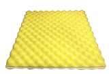 吸音 スポンジ 波型 10枚セット 防音材 吸音材 500mm x 500mm x 30mm (黄)