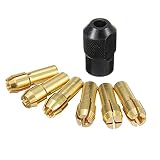 Sndy 6Pcs 1mm-3mm 真鍮ドリルチャック8倍速 0.75 mm ブラックナットロータリーツール