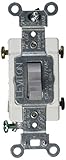 Leviton CS315-2GY 15-Amp, 120/277-Volt, Toggle 3-Way AC Quiet Switch, Commercial Grade, Grounding, G