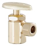 LDR 537 5101PB 3/8-Inch Comp by 1/2-Inch FIP Shut-Off Angle Valve Low Lead, Polished Brass by LDR In