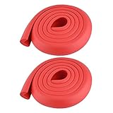 uxcell コーナークッション　コーナーガード　コーナーパッド　コーナーカバー エッジ カバー 保護 プロテクター ルーム 家具 化粧台 気泡ゴム製 レッド 2個入れ