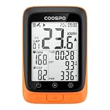 COOSPO サイクルコンピュータ GPS サイコン サイクリングコンピュータ 無線 ワイヤレス 自転車スピードメーター バッテリー内臓 Bluetooth5.0&ANT+対応 ケイデンススピードセンサー連続 IP67級防水 2.3インチディスプレイ