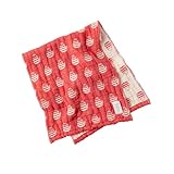 fuwara 6重織ガーゼフェイスタオル 約30×75cm (ねこ（chatora）/レッド)