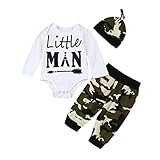 杜屋トヤ　新生児服　Little Man　上下セット　長袖ロンパース＋パンツ＋帽子　セット　Ｔシャツ　ルームウェア　英字　かわいい　洋式　秋　冬　カジュアル　遊び　お出かけ　プレゼント　女の子　男の子