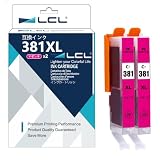 LCL BCI-381XL 互換インクカートリッジ Canon用 BCI-381XLM 増量 残量表示可 対応機種：PIXUS TR7530 TS6130 TS6230 TS6330 TS7330 TS7430 TS8130 TS8230 TS8330 TS8430 TR8530 TR8630 TR9530 TR703 (2パック マゼンタ)