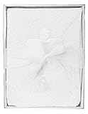 Stephan Baby Christening/blessing Woven Satin Blanket With Embroidered Cross, White (Discontinued by