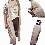 ロングカーディガン グレー 大きいサイズ レディース マタニティー 冷房対策