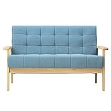 2人掛けファブリックソファ【Denil】デニール (デニムブルー)