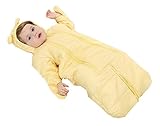 EOZY スリーパー 秋冬用 長袖 2Way パジャマ ベビー 寝袋 綿 通気 子供 赤ちゃん 布団 防寒 軽くて暖か プレゼント 出産祝い かわいい イエロー S