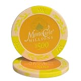 TX GIRL 10個/セットクレイポーカーチップカジノテキサスポーカーチップセットクレイコンポジットメタルコインウィートモンテカルロチップポーカークラブアクセサリーカスタマイズ可能 (Color : 500)