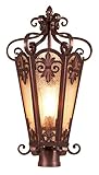 Eurofase 17481-014 Lonsdale 3-Light Post Mount, Antique Sable/Mottled Amber [並行輸入品]