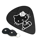 キティ エレキギター ベース用ピック ウクレレ ギター 弦楽器 アニメ ファッション 音楽愛好家 人差し指楽器ピック 6個パック 0.46mm