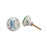 (シージービー・ギフトウェア) CGB Giftware Birds And Botanics 引き出し用 つまみ 取っ手 デコレーション (K) (アクア/ピンク)