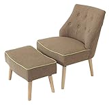 83-961【marni】オットマン付きソファ(サンドブラウン)