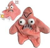 Rtwrsud怒っているヒトデ 怒っているヒトデのおもちゃ 星のぬいぐるみ 吊り下げおもちゃ 怒っているぬいぐるみ動くイカ星ぬいぐるみランドセル 人形 使い方 人形 かわいい ペンダント 動く流れ星 (照明付き,ピンク)
