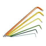 PBスイスツールズ ボール付きロングレインボー六角レンチ6本組 212LH-5RB サイズ1.5～5 1ヶ入 TWLBR-6S