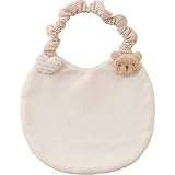 日本製 オーガニックコットン くまとハートのくしゅくしゅスタイ よだれかけ 男の子 女の子 新生児 赤ちゃん用 アモローサマンマ Amorosa mamma