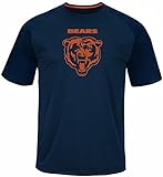 Chicago Bearsマジェスティックスキルin Motion Mens Navyシャツビッグトールサイズ( XLT )