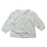 《H29年春物》(日本製) Pample Mousse(パンプルムース) 30コーマ天竺レースリボン付後ろ開きブラウス 95cm /OW NO.DP-71202