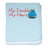 CafePress – 警察 – My Daddy My Hero幼児毛布 – スーパーソフトベビー毛布、新生児おくるみ 標準 ブルー 047163611525CD2
