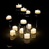 クールホワイト/ウォームホワイト/オレンジイエロー乾電池式Candle Tealight、AGPtek LED Tealight Candles電池式Flameless Smokelessちらつき点滅